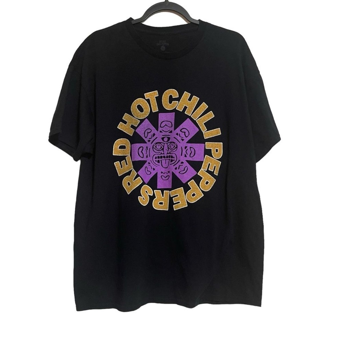 Red Hot Chili Peppers Graphic Tee Y2K Sz XL Aztec Logo 1992 Tribal  