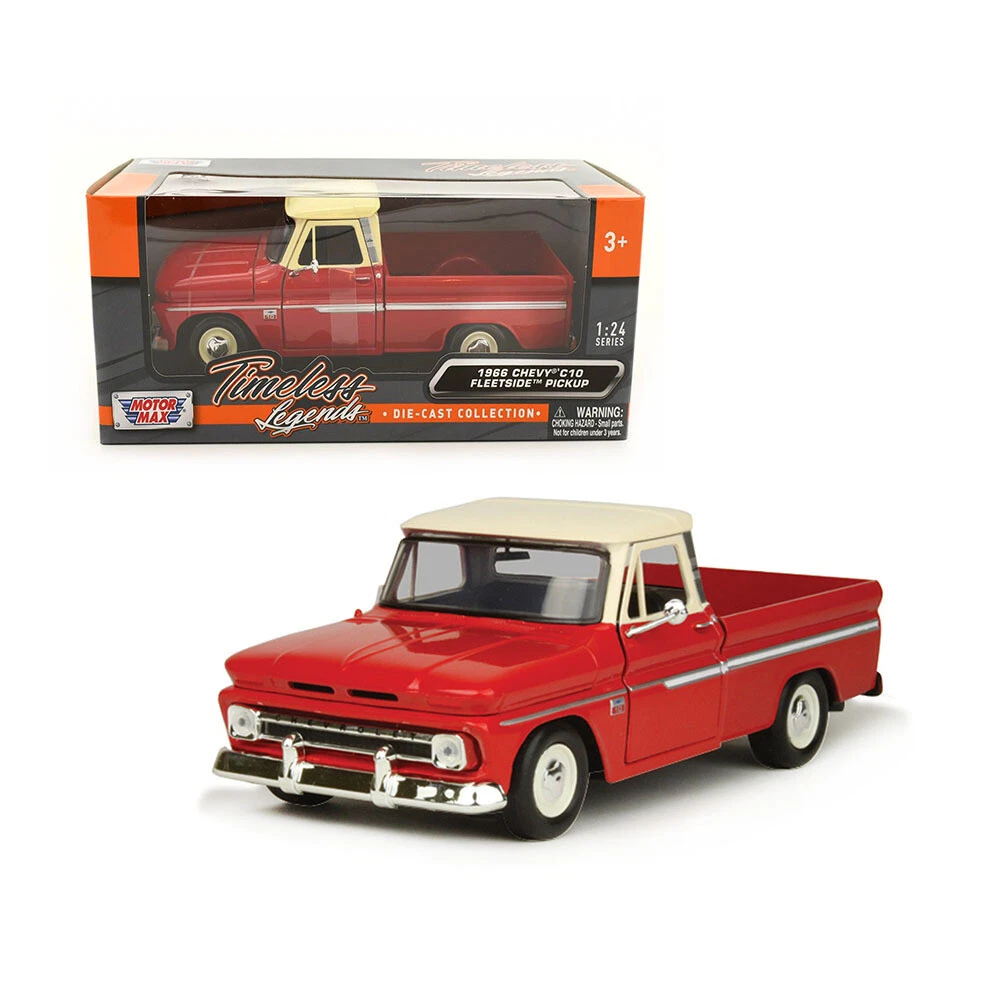 Motormax 1 24 Scale 1966 Chevy C10 Fleetside Pickup Diecast Model