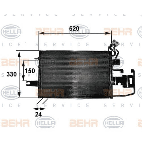 Behr Hella Service 8FC 351 038-251 Capacitor, Air Conditioning for Skoda, VW New