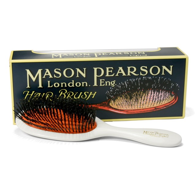 Mason Pearson B2 Extra Small Pure Bristle Hair Brush Ivory Made in