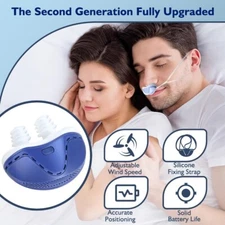 Plastic Blue Anti Snoring Device Wearable Stop Snoring Tool Rechargeable Model