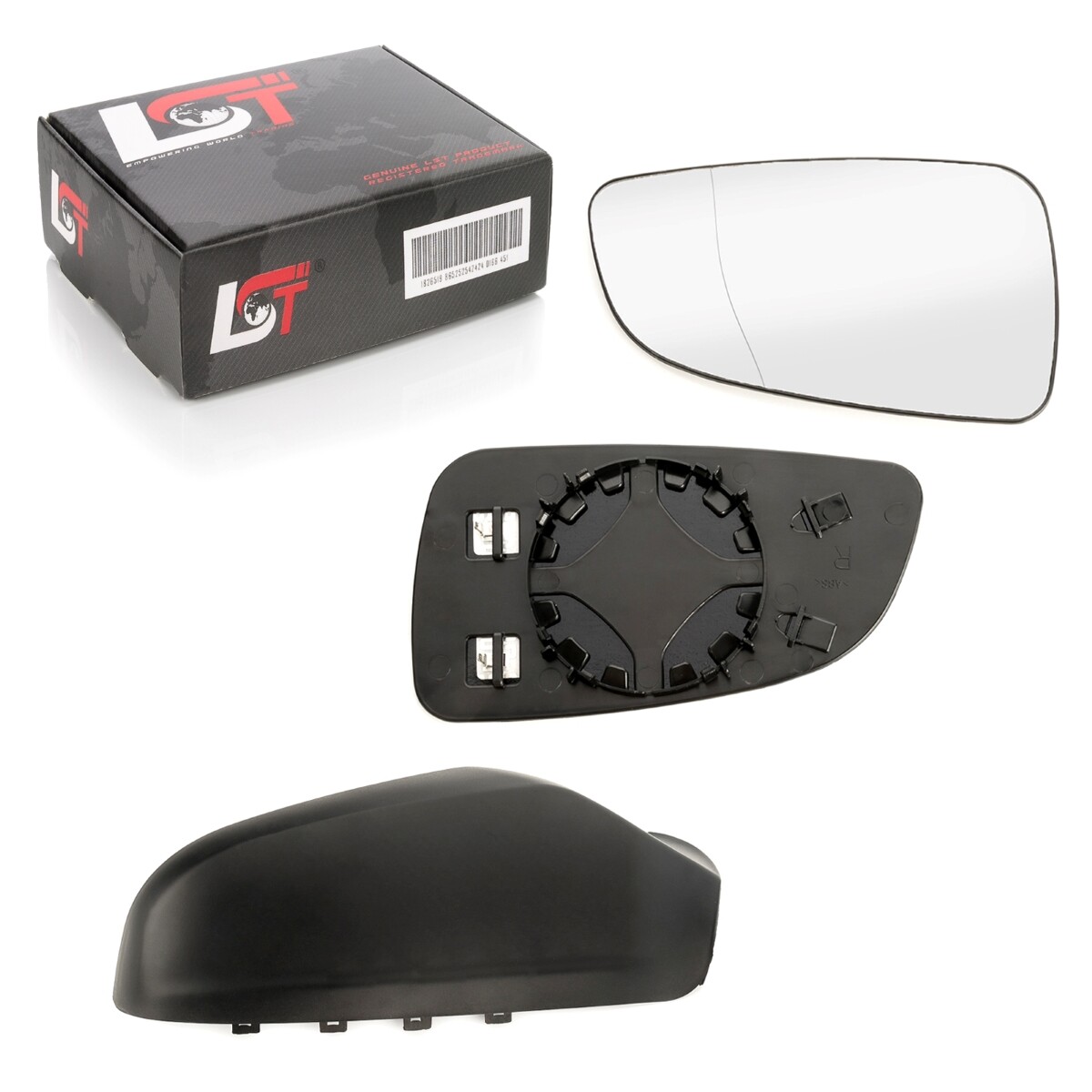 Mirror housing with mirror glass set right for OPEL ASTRA H L48 L35 L08