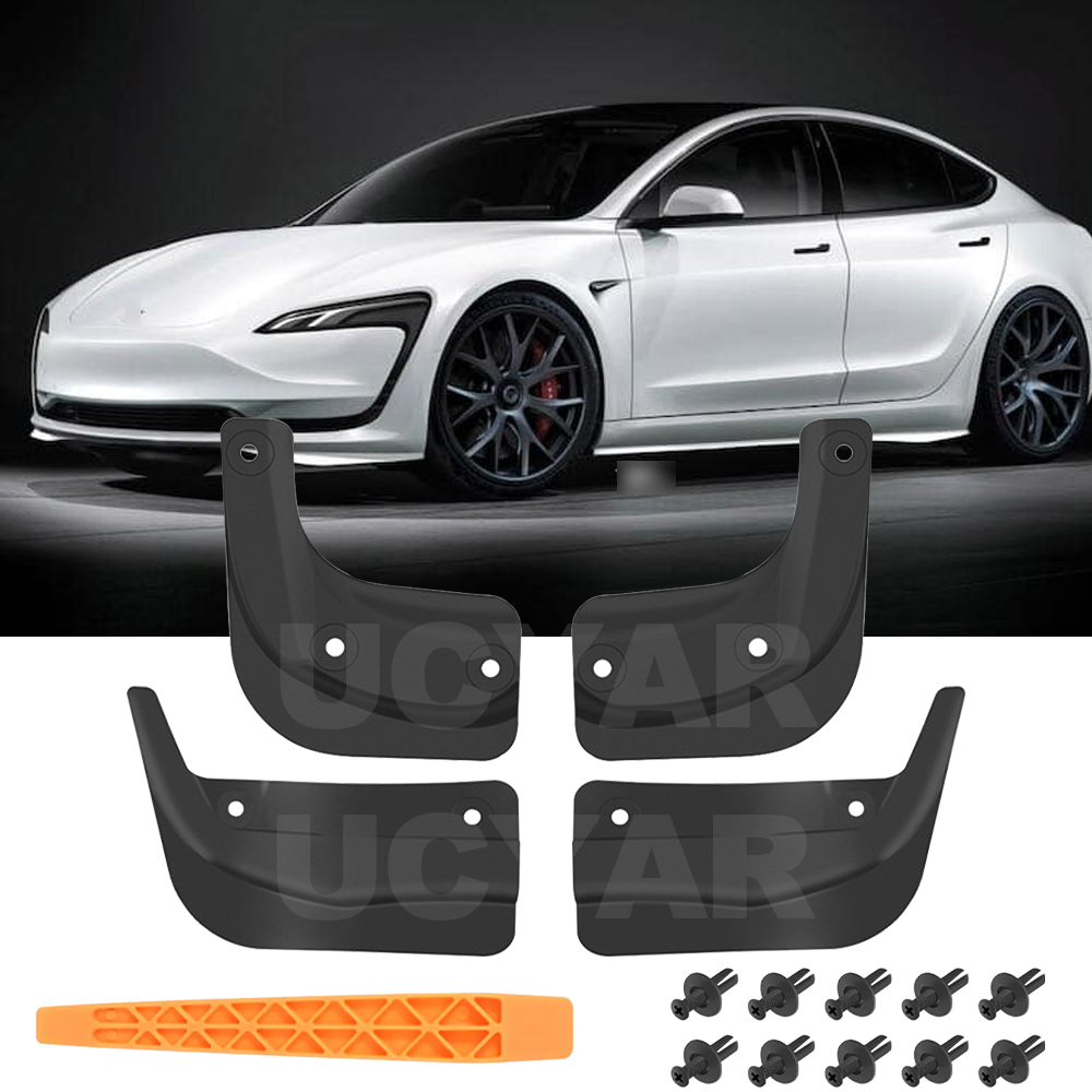 Fits For Tesla Model 3 2024 Front & Rear Splash Guards Mud Flap Fender