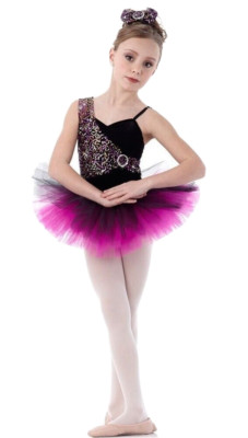 Lot of 6 Magic Moments 4-CXS & 2-CM Dance Costume Multi Color Sequin Ballet Tutu
