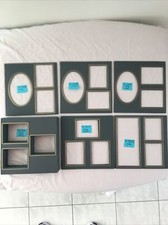 100 - Art Leather 10 x 10 Assorted Large Futura Album Mats Gray w/ Gold Trim L1