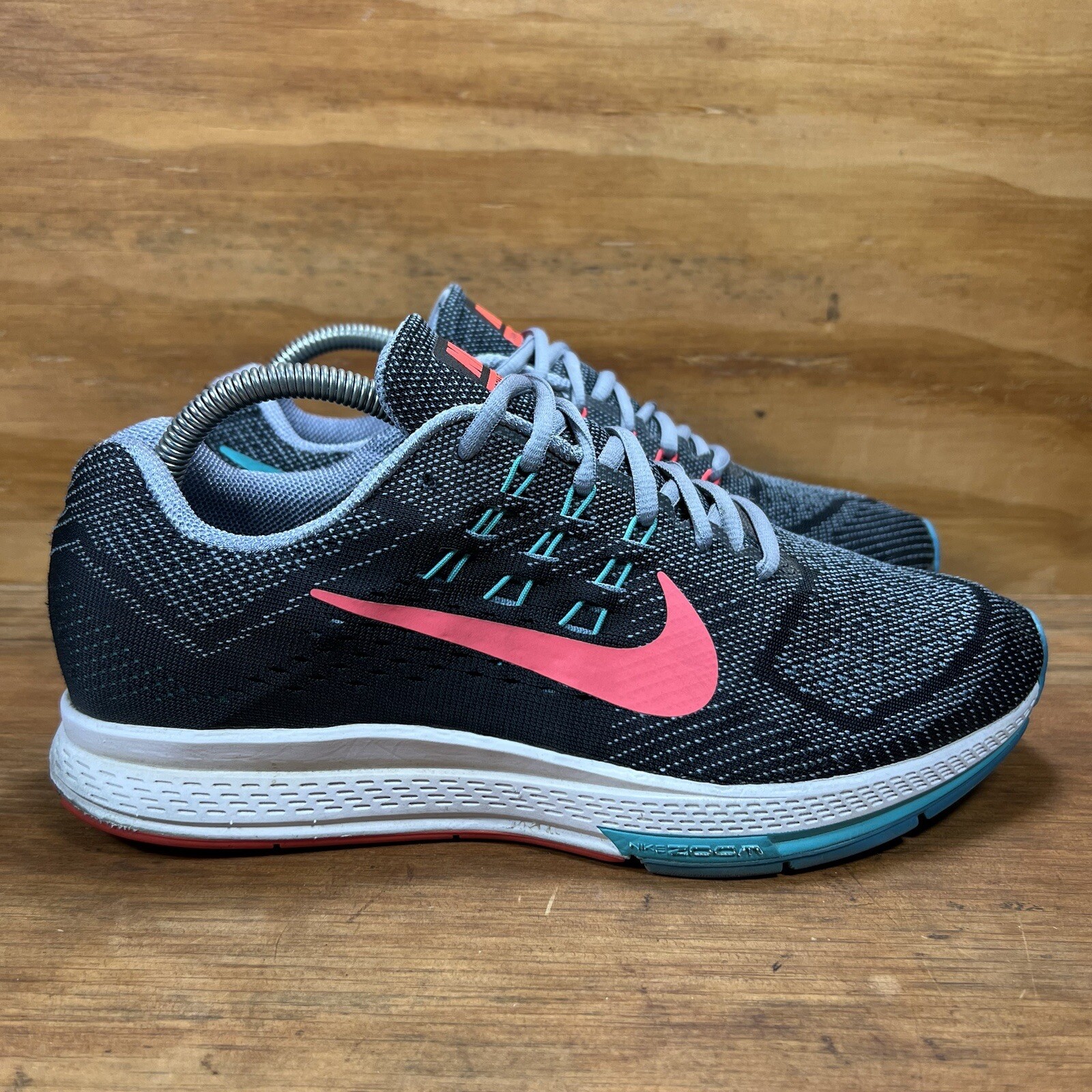 Nike Womens Air Zoom Structure 18 683737-001 Black Running Shoes Sneakers  Sz 10 | eBay