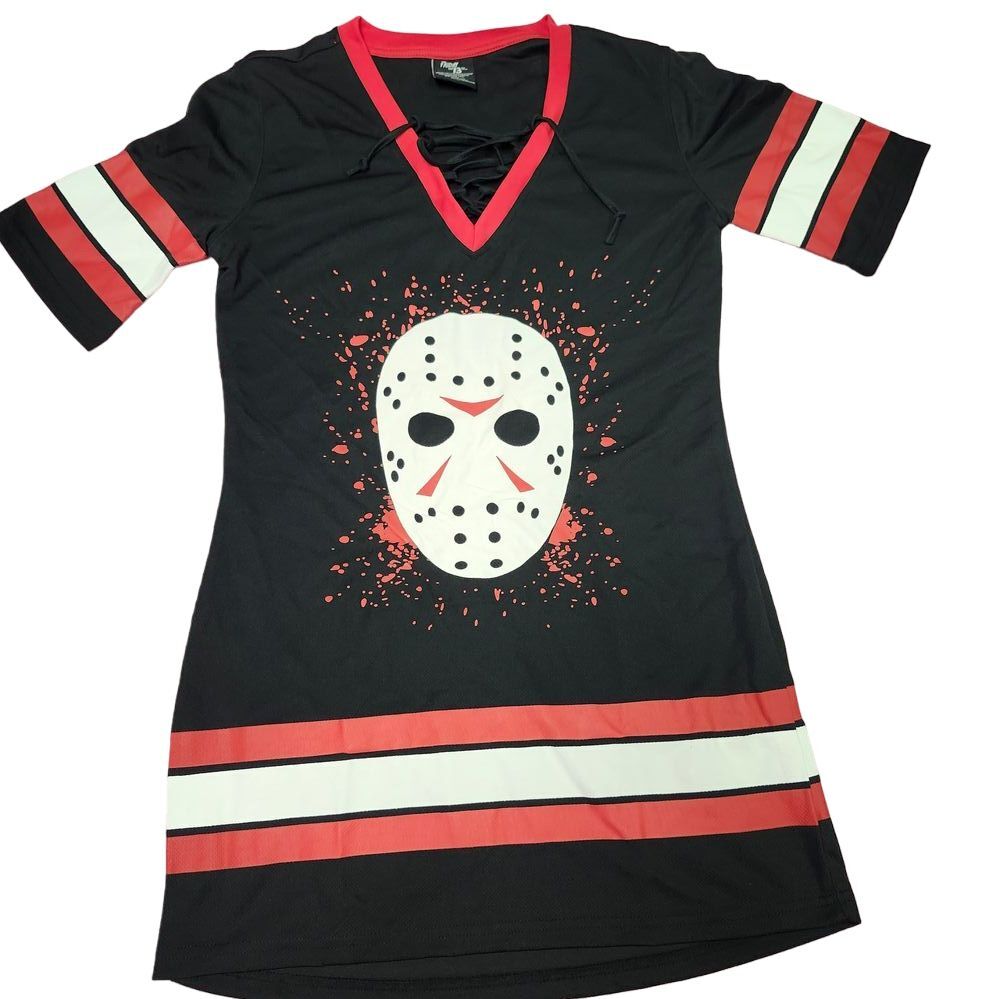 Friday the 13th Jason Voorhees Hockey Jersey Dress Halloween Costume M/M