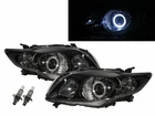 Corolla E140/E150 07-10 Guide LED Halo Headlight W/ Motor Black for TOYOTA LHD
