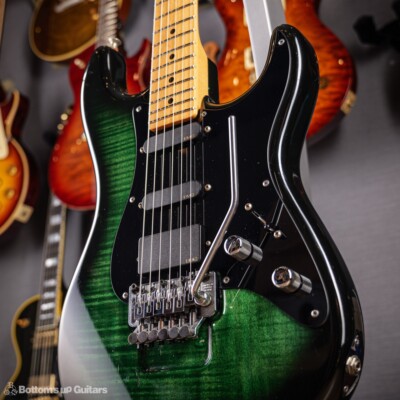 Valley Arts Custom Pro Green Burst 1P Flame Maple Body USA 1992 ST