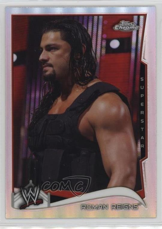 2014 Topps Chrome WWE Refractor Roman Reigns #42 t1s