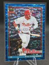 2026 TOPPS MLB - Kyle Schwarber - 1991 Blue Crackle Foil Parallel /150 #T91-5