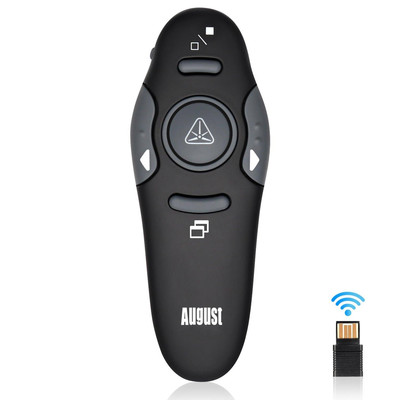 USB Laser Pointer Presenter Power Point Fernbedienung - August LP205R schwarz