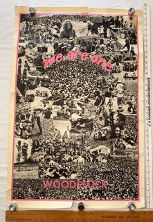 VINTAGE ORIGINAL WE ARE ONE WOODSTOCK BLACKLIGHT POSTER BRUCE COWENS ART CONCERT