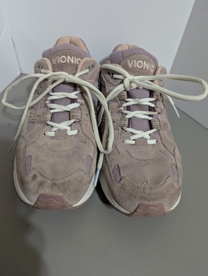 Vionic Women's Size 8.5 Lace Up Suede Purple Sneakers, 