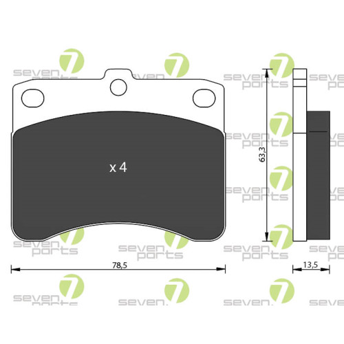 Plaquettes de frein de précision Seven Parts SVP14920 Daihatsu