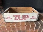 Vintage 1960’s Wooden Fresh Up 7-Up Soda Crate Wood Coke Box Pop Uncola