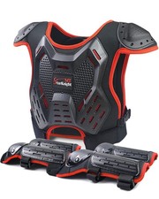 Kids Dirt Bike Gear - Youth Motocross Armor Suit  ATV Chest Protector Red