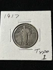 1917 standing liberty quarter type 1