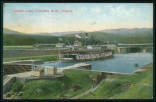 AK Cascade Locks Oregon Columbia River Dampfe...