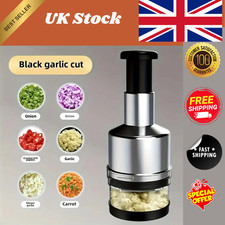 Manual Hand Press Garlic Onion Chopper Vegetable Food Chopper Processor Dicer UK