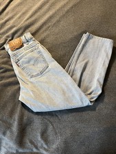 VTG 90s Levis 550 Jeans Mens 31x30 Stonewash Distressed Denim Made In USA