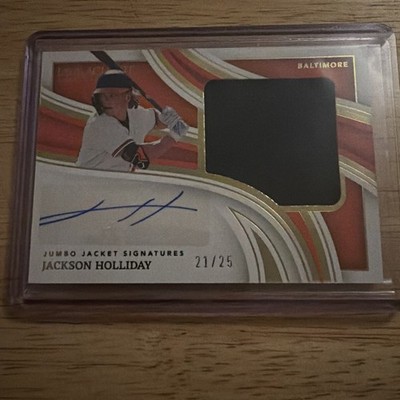 2023 Immaculate Jackson Holliday 21/25 Jumbo Patch Autograph Auto Orioles
