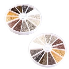 2400/3000Pcs Crimp Beads Jewelry Making Accessories Set with Storage Box