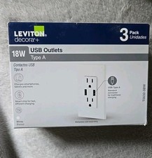 Leviton 3-Pack 15 Amp Tamper Resistant Duplex Outlets - White