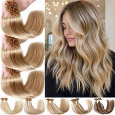 Nail U Tip Glue Hot Bonding 100 Remy Human Hair Extensions Highlight Pre-bonded