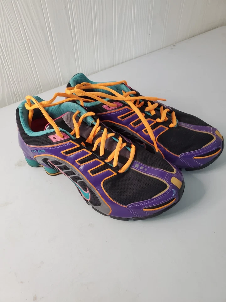 Nike женские Shox Navina модель #356918-038 черный фиолетовый бирюзовый размер США 8,5 - Изображение 3 из 4