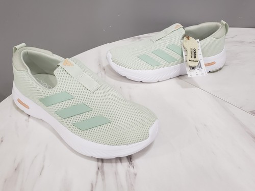 Adidas Cloudfoam Move Lounger Womens Size 8.5 Green Slip On Comfort Shoes JH6312