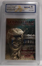 2019 MERRICK MINT DONALD TRUMP 23K GOLD KEEP AMERICA GREAT WCG 10