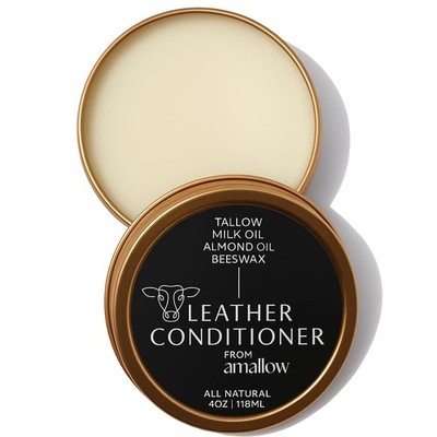 All Natural Leather Conditioner Balm with Mink Oil Tallow Beeswax Leather Care