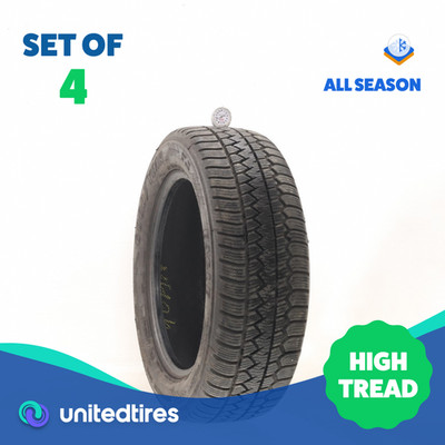 Set of (4) Used 225/60R18 Goodyear Eagle Enforcer All Weather 100V - 9.5-10/32