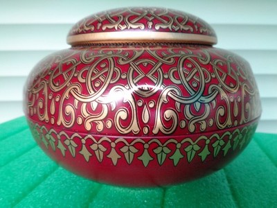 TCHIBO Alte Dose Blechdose Kaffeedose Tchibo Rot Gold Rund Sammler Höhe 12cm MCM