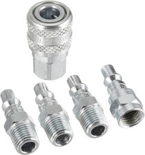 Milton S213 A-Style Air Coupler and Plug Set - 1/4in. NPT, 5-Pcs