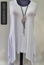 Top Lang, LAGENLOOK, Überwurf, AKH, Zipfel,  TU=bis Gr. 46 Weiß