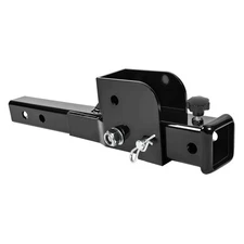 Folding 2" Trailer Hitch Mount Shank Tow Adapter Cargo Wheelchair Carrier 500LBS