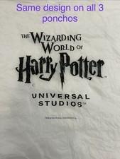 Wizarding World of Harry Potter Universal Studios Rain Ponchos - 2 Adult 1 Child