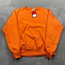 Champion Reverse Weave Crewneck Sweatshirt Orange Medium Men's Classic Fit