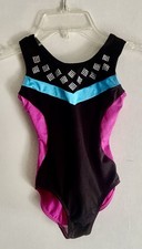 Little Girls Pretty Gymnastics Dance Leotard W/ Sparkle Size 4/5