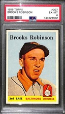 1958 Topps #307 Brooks Robinson Orioles HOF PSA 6 EX-MT 144221982 
