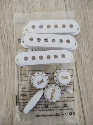 Single Coil Cover Weiß White 50 50 52mm Set Mit Knöpfen