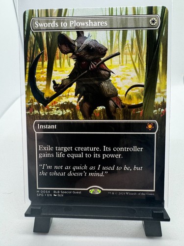 🌿 MTG Swords to Plowshares Borderless Foil | Bloomburrow Special Guest | Izzy