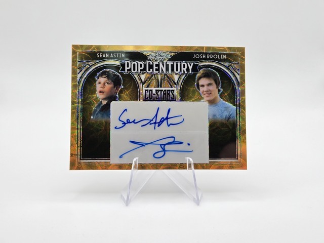 Sean Astin Josh Brolin Goonies 2024 Leaf Pop Century Co-Stars Auto Gold SP 1/1