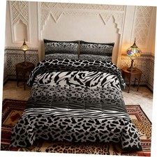 Leopard Zebra Skin Comforter Set Size,Giraffe Cow Skin Queen A-multi 19