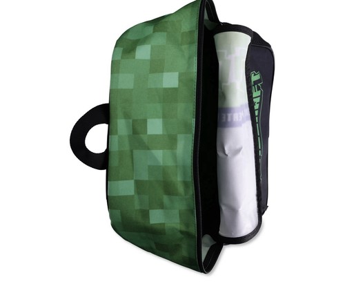 Minecraft Backpack Lunch Box Keychain Set 17” Creeper Book Bag Kids School New - Picture 5 of 10