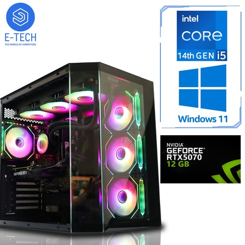 Gaming PC Intel i5 14400F RTX 5070 12GB | 32GB RAM | 1TB NVMe SSD | Win 11 RGB - 第 1/12 張圖片