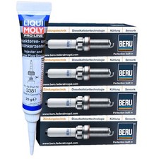 4x BERU by DRiV Zündkerzen + LIQUI MOLY Fett für MITO BMW 3 E30 5 E28 E34 6 E24