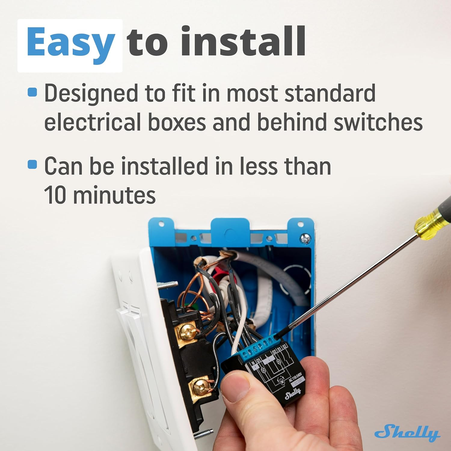 Shelly Plus 2PM: Relè WiFi Bluetooth per Tende e Tapparelle Smart - 4